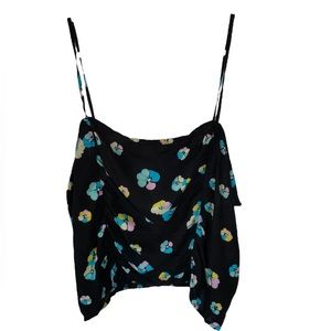 NWT BP Nordstroms Ruched Floral Top w/ Adjustable Spaghetti Straps